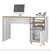 Manhattan Comfort Office Desk, 17.51" D X 53.14" W X 31.1" H, White, MDP 136AMC160
